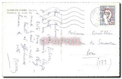 Túmulo de Luís XI — Cléry-Saint-André (Loiret) — Coll. Rabaté, Foto Cléry — Verso