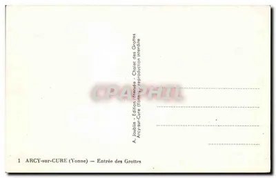 Entrada das Grutas — Arcy-sur-Cure (Yonne) — Edição Joublin — Verso