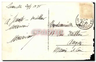 Lunéville - Un angolo dei Bosquet — editore: Arts des Arts, Strasburgo-Schiltigheim, n° 52 — Verso