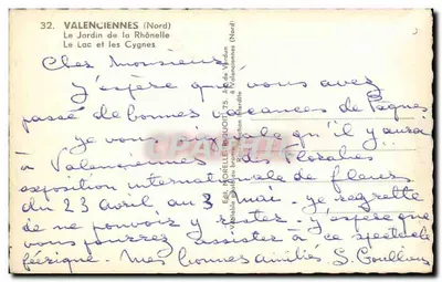 O Jardim da Rhônelle — O Lago e os Cisnes — Ed. Morelle-Roujoit — Verso