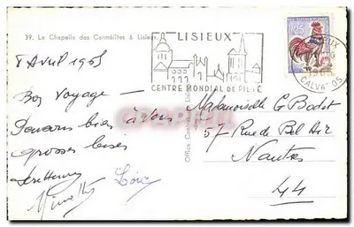 A Capela dos Carmelitas em Lisieux — Centro Mundial de Pilié — n°39 — Verso