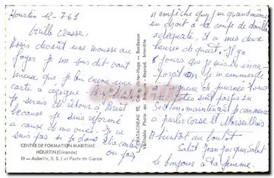 Estação de Aubette — Centro de Formação Marítima — Editor Elcé — Verso