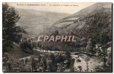 Environs de Labessonnié (Tarn) — Os meandros do Agoût no Roussy
