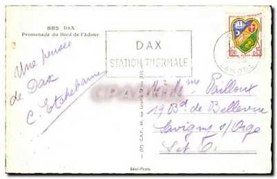 Dax — Promenada nad Adour — C.A.P. (57) Réal-Photo — Rewers