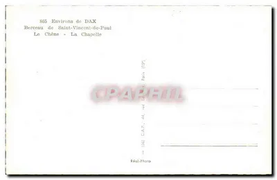 Dąb — Kostel — Okolice DAX — Urodzisko św. Vincenta de Paul — C.A.P. Paryż — Rewers