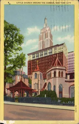 Pequena Igreja ao Redor da Esquina, Nova York — editor The Union News Co., número de série 3A-H1282