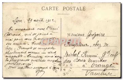 LYON — Praça do Ponte e Avenida Gambetta — E.R. — Verso