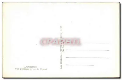 Lourdes — Ogólny widok z Beout — Les Éditions TITO, Bordeaux — Rewers