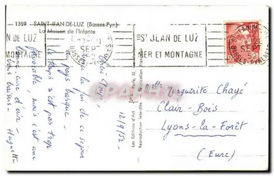 La Maison de l'Infante — Saint-Jean-de-Luz — Kunstuitgaven — Achterkant