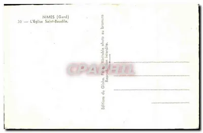 Nîmes (Gard) — Kościół św. Baudile — Éditions du Globe, Paryż — Rewers