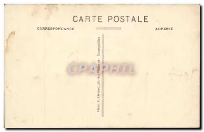Montpellier — Estátua de Luís XIV — Fot. C. Denauc, rua Diderot — Verso