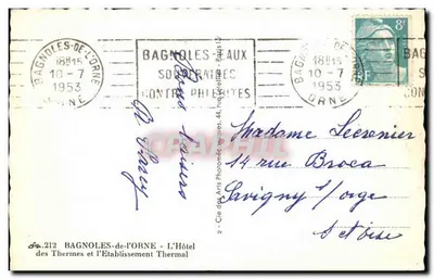 Bagnoles-de-l'Orne — Het Hotel der Termini en het Thermisch Establissement — Cie des Arts Photographiques — Achterkant