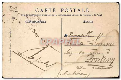 Fliers-Orne. Zamek widziany z trawnika, w nocy — Albert Buison, wydawca — Rewers
