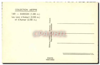 Jeziora Aubert i Aumar — Barèges — Wydawnictwo ARTPYR — Rewers