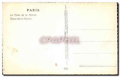 Place de la Nation — Paris — Éditions Estel, n°246 — Verso