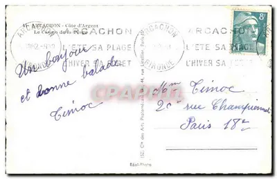 Kasyno w Arcachon — Côte d'Argent — Spółka Sztuki Fotomechanicznej — Rewers