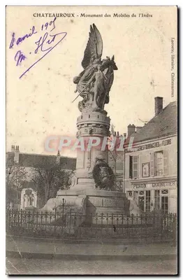 Châteauroux - Monumento dos Mobiles da Indre — editor Lacoste, ilustrador Châteauroux