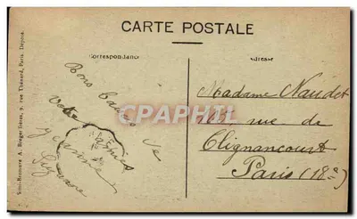 Buzançais — L'Indre w mieście — Widok mostu Tête-Noire z dala — Rewers