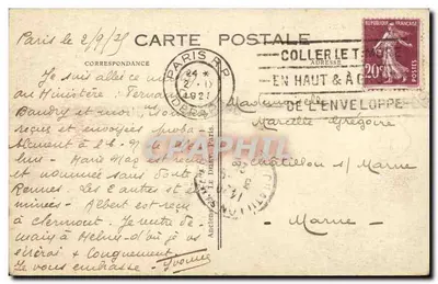 Paris — Buttes-Chaumont — O Belvedere — Editor B.D. n°4229 — Verso