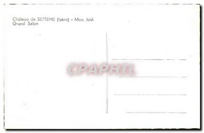 Castelo de SEPTÈME (Isère) — Salão Principal — Mon. hist. — Verso