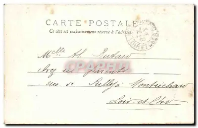 Amboise, Loira — widok z zamku i mostu — wydawca Indre-et-Loire 71 — Rewers