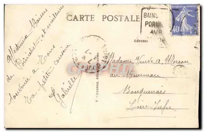 Pornichet (Loire-Inf.) — Rochers de Bonne-Source — R. Chapeau, editor — Verso