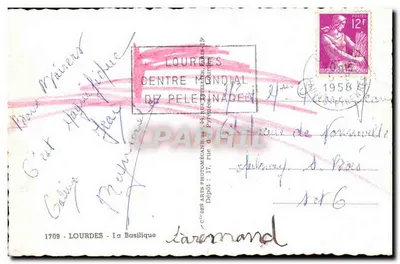 Lourdes — Bazylika i Świeta Świątynia Pielgrzymów — wydawca Cap — Rewers