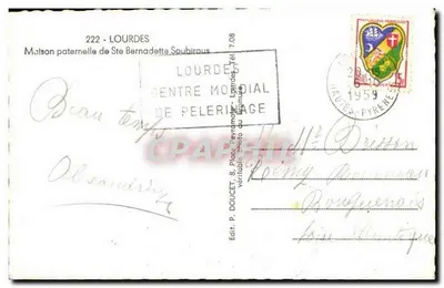 Maison Paternelle Ste Bernadette — Lourdes — Wydawca Edlux — Rewers
