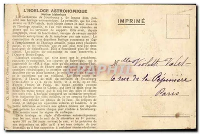 Astronomiczny zegar w Strasburgu — Katedra Notre-Dame — wyd. Ch. Hereret, seria 15 — Rewers