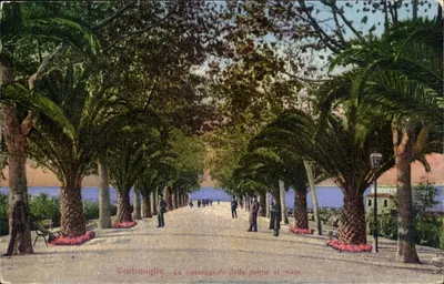 Ventimiglia — Passeggiate delle palme al mare — Éd. prop. riservata C. Gallo