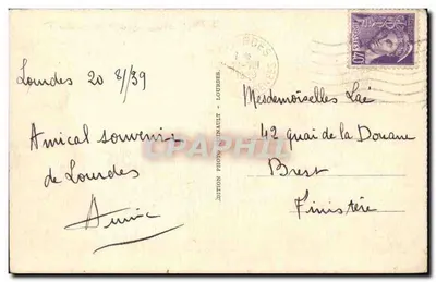 Lourdes - Las Piscinas y el Gave — Edición Foto Gérault, n°47 — Reverso