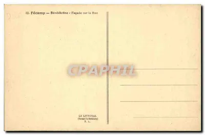 Fécamp — Bénédictine — Fronton na ulicy — LE LITTORAL (Seine-Inférieure) F.L. — Rewers