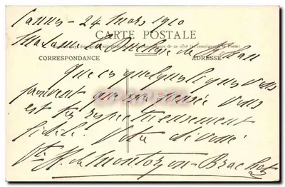 Cannes — Allée de la Liberté — Uitgave Picard, Nizza — Achterkant
