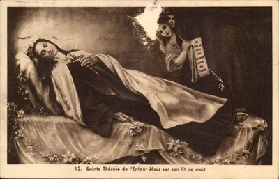 श्रीमती सेंट थेरेसा ऑफ द चाइल्ड जीसस अपने मृत्यु बिछाने पर — श्रृंखला 13 — प्रकाशक जे. एच. हबर्ट