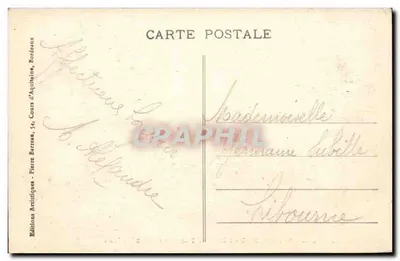 Bordeaux — A Fonte das 3 Graças — Edição « Aux Dames de France » n° 63 — Verso
