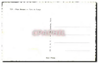 Toro de Fuego — Kraj Basków — wydawca C.A.P. n°739 — Rewers