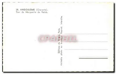 Angoulême — Wieża Marguerity de Valois — Wydawnictwo Géot, Paryż — Rewers