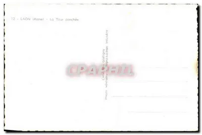 Laon (Aisne) — A Torre Inclinada — Coleção Gialligny — Verso