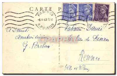 Parijs — Place de la Concorde — onbekende uitgever, nummer 20 — Achterkant