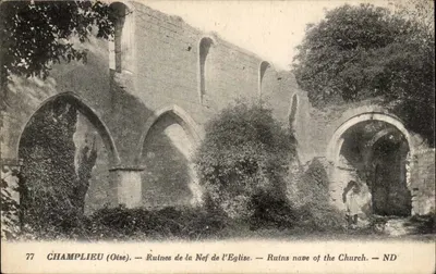 Champlieu (Oise) — Ruínas da Nef da Igreja — Editor ND, n° 77