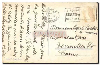Vista da cidade de Basileia — editor F. Ringel, n° 995 — Verso