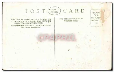 Windsor Castle z Parku Domowego — seria Marshall's, Windsor — Rewers