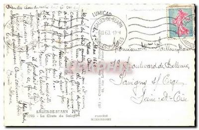 SALIES-DE-BEARN — A Queda do Salsys — editor PROCÉNÉ MEXICHROME — Verso