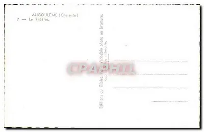 Angoulême (Charente) — El Teatro — Ediciones del Globe — Reverso