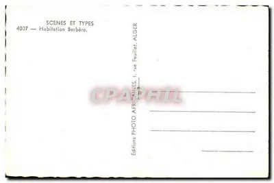 Habitacao Berbere — Argélia — Editions Africaines, Argel — Verso