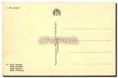 Mała elevacja — Abp. Etanque (Bruges) — wydrukowany przez abp. — Rewers
