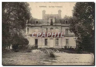 Ribérac - A Subprefeitura — Praça Nacional — Editor F. Tiejoo, clichê Rojenmorsen