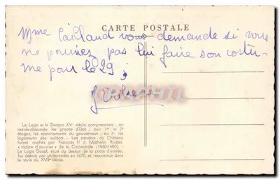 Nantes Ancestral — Das Schloss, das Haus des 15. Jahrhunderts und das Ducalhaus des 17. Jahrhunderts — Verlag nicht sichtbar — Rückseite