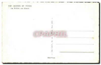 A Oração no deserto — Scènes et Types n°1120 — C.A.P., Paris — Verso