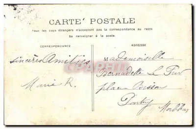 París — Estatua de la República — Editor no identificado, número de serie no visible — Reverso